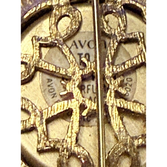 Vintage 1968 Avon Owl Brooch Pin Locket Brushed Goldtone White Stone Eyes (Rare) - Picture 4 of 8